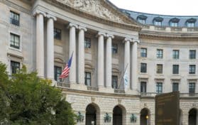 the exterior of the us environmental protection agency building in washington