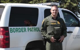 United States Border Patrol Officer and Vehicle