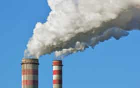 Smoke stack of coal power plant