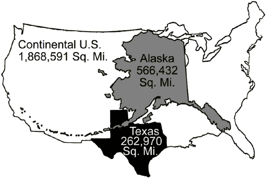 Alaska Texas size comparison