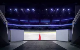 empty NHL hockey arena