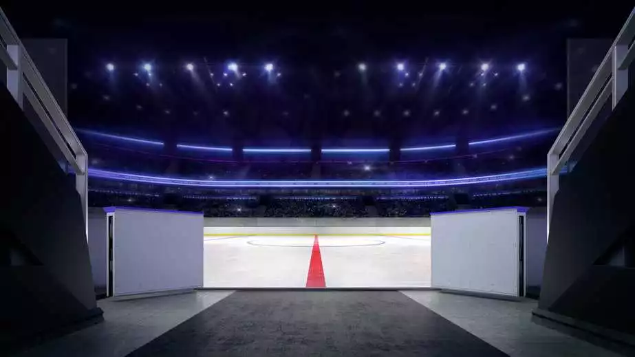 empty NHL hockey arena