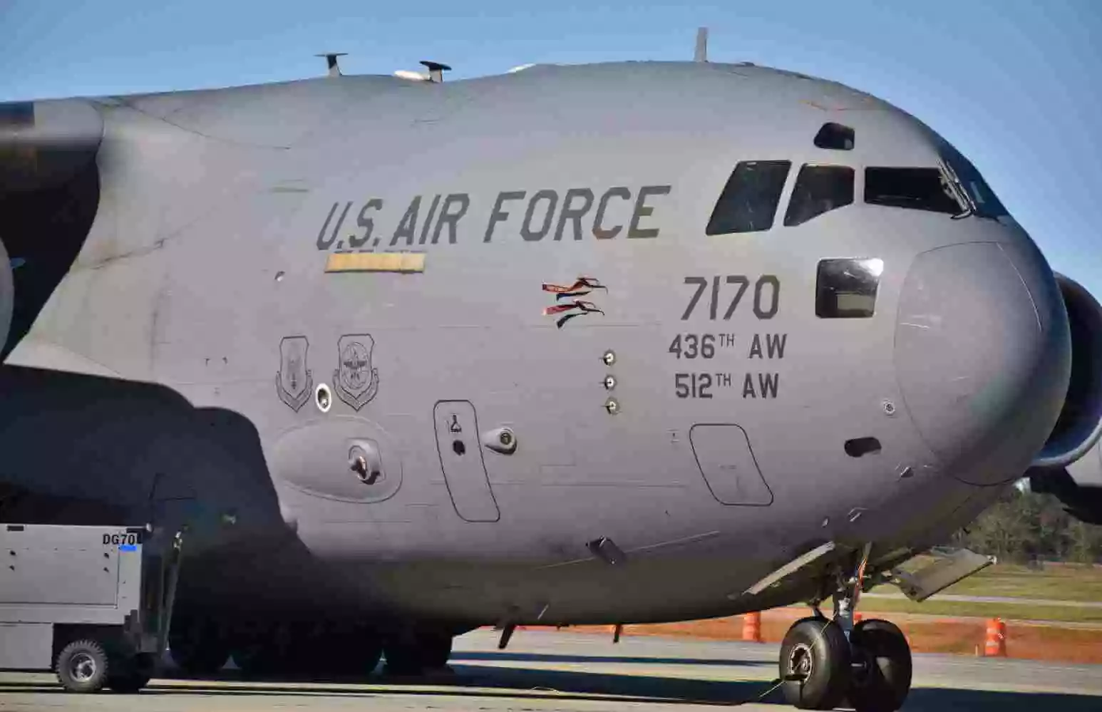 US Air Force C17 Globemaster III cargo plane