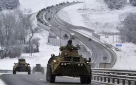 Russian Troops on highway