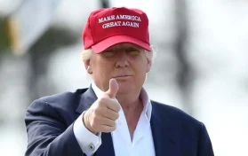 Trump with MAGA hat