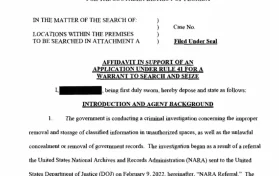 DOJs redacted affidavit justifying Trump MaraLago raid PDF Classified Information