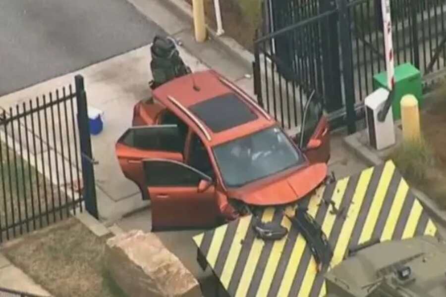 Car Crashes Into FBI Office Gate In Atlanta Driver Arrested After Attempting To Infiltrate Facility
