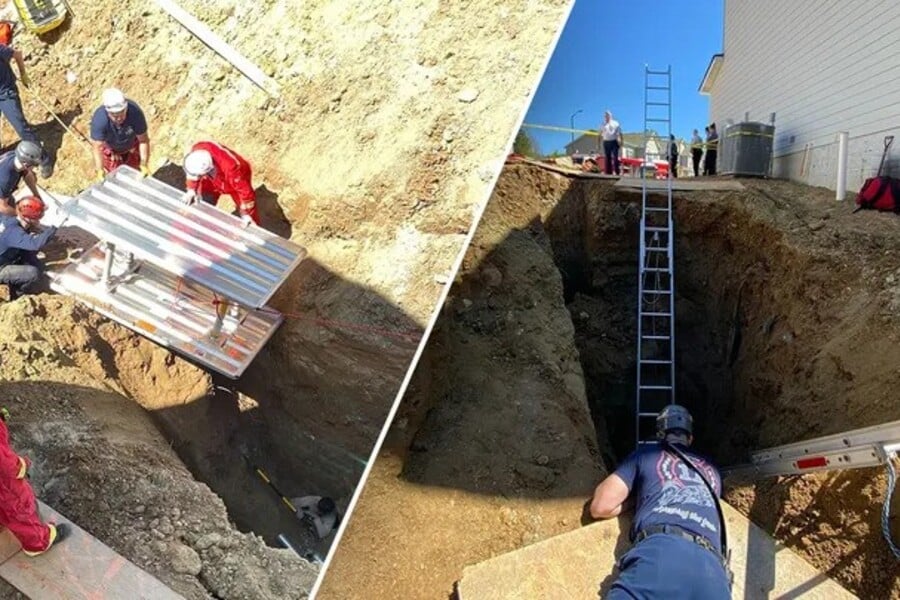 Construction Worker Rescued After Falling 20 Feet Into Trench Success of Teamwork Collaboration
